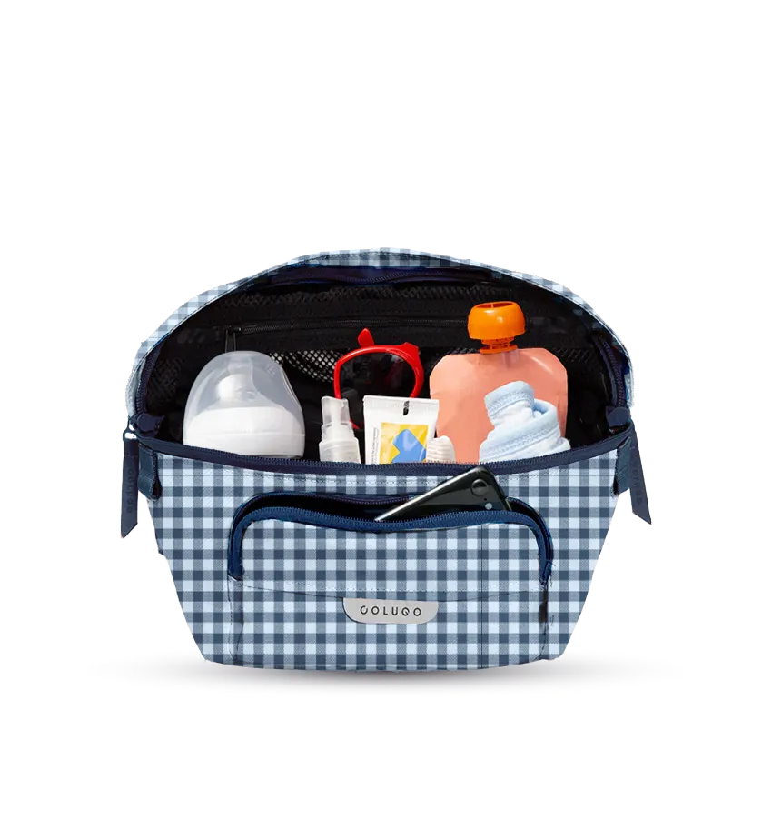 The On the Go Organizer, Blue Gingham