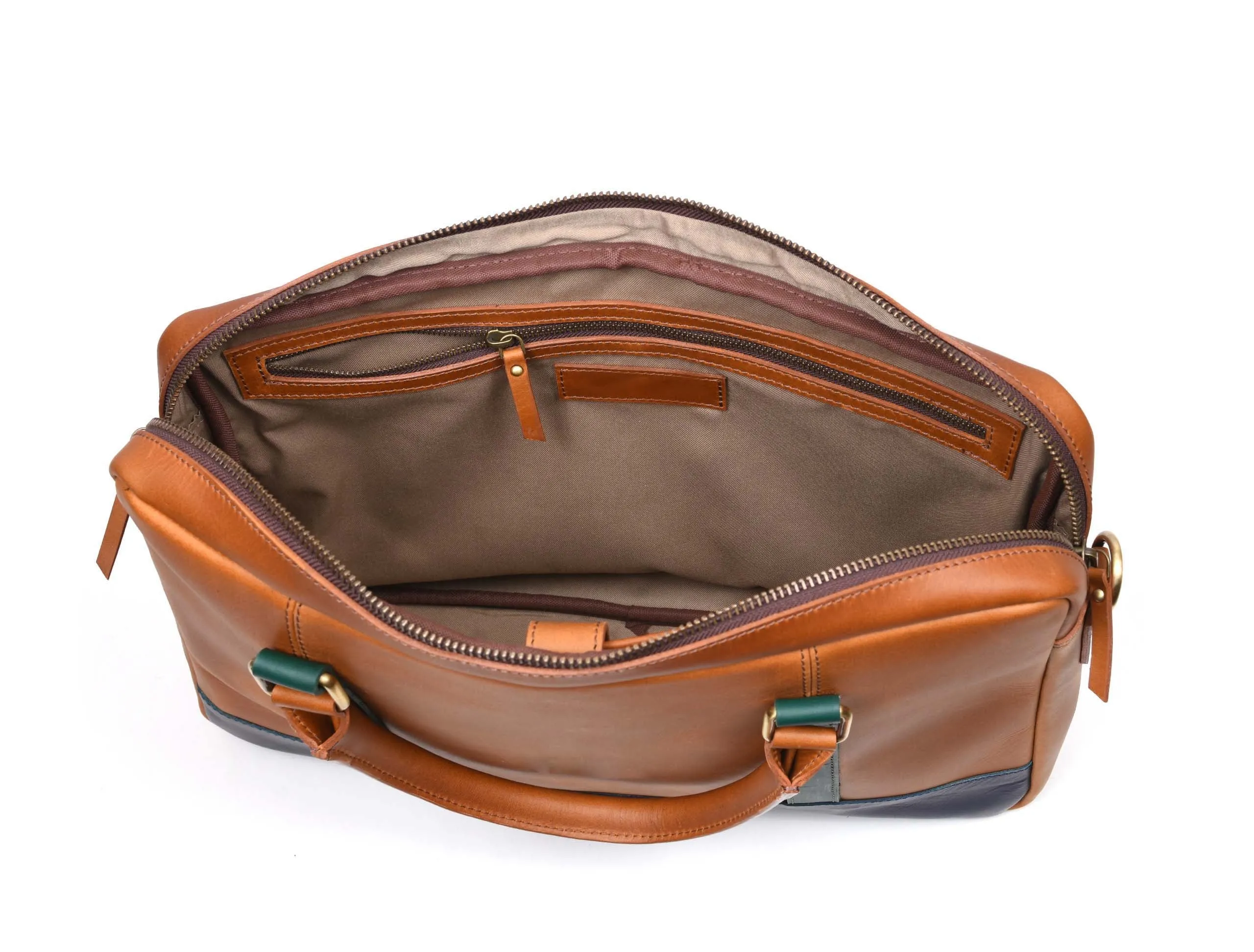 Tolredo Leather Leather Office Bag - Caramel Brown