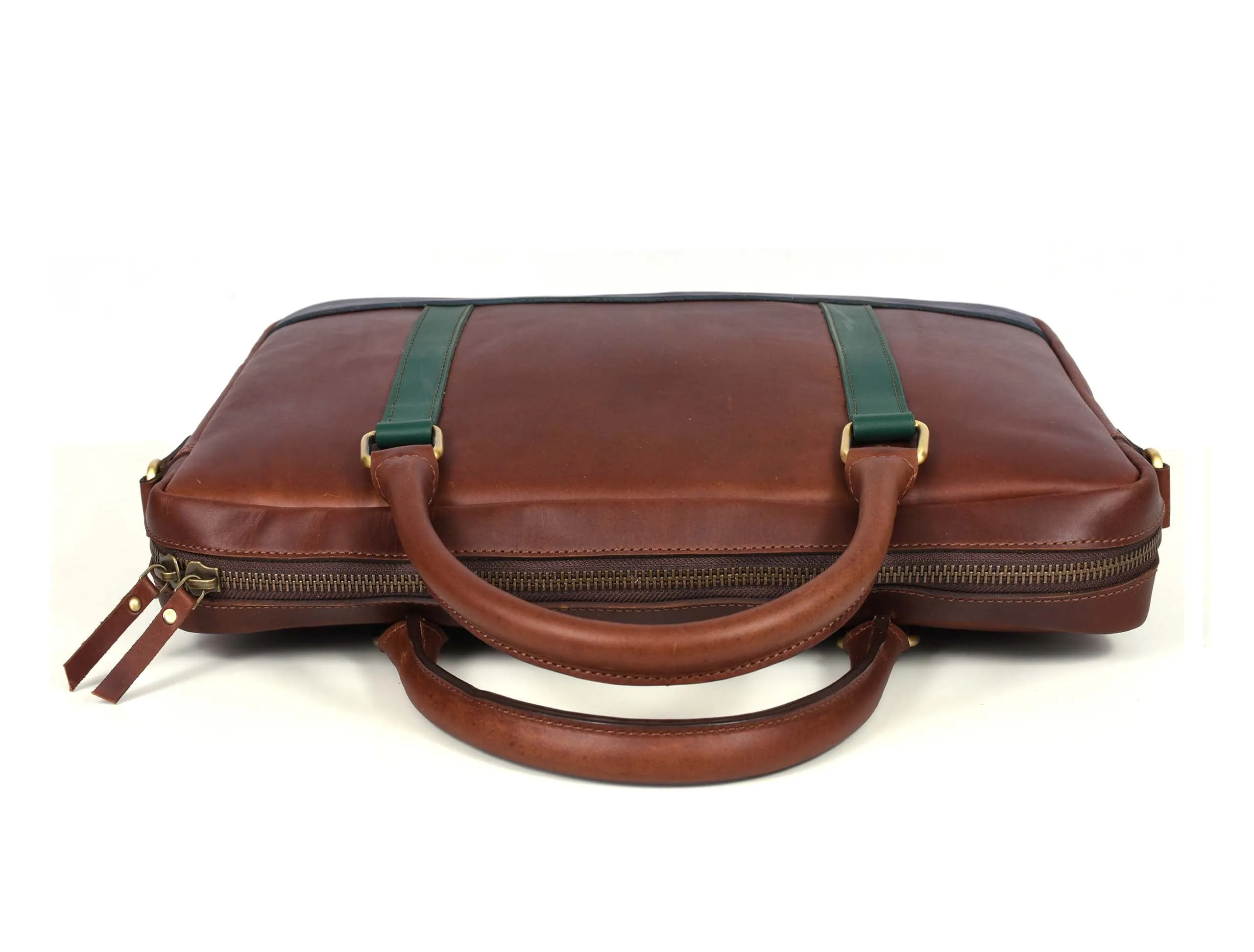 Tolredo Leather Leather Office Bag - Caramel Brown