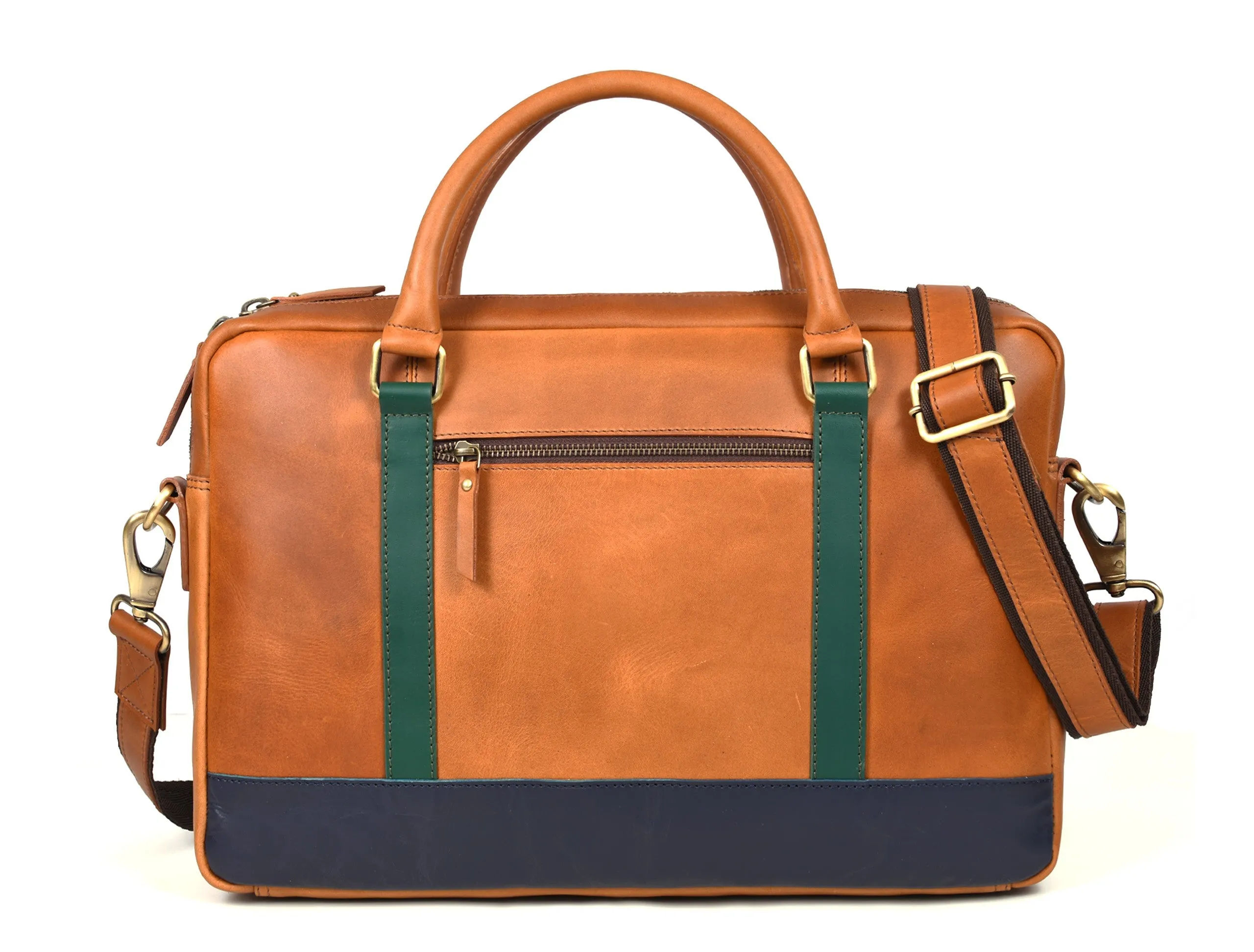 Tolredo Leather Leather Office Bag - Caramel Brown