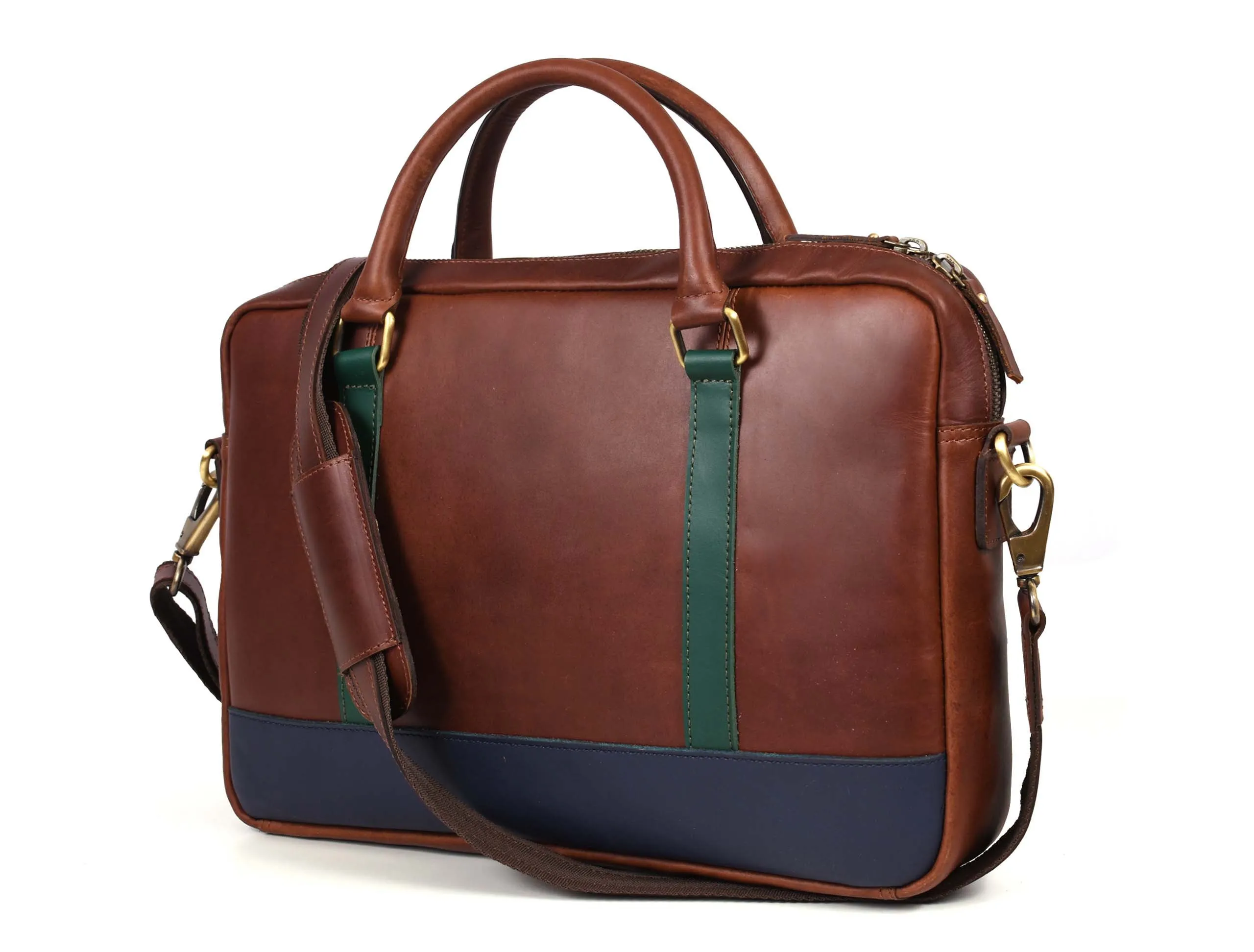 Tolredo Leather Leather Office Bag - Caramel Brown