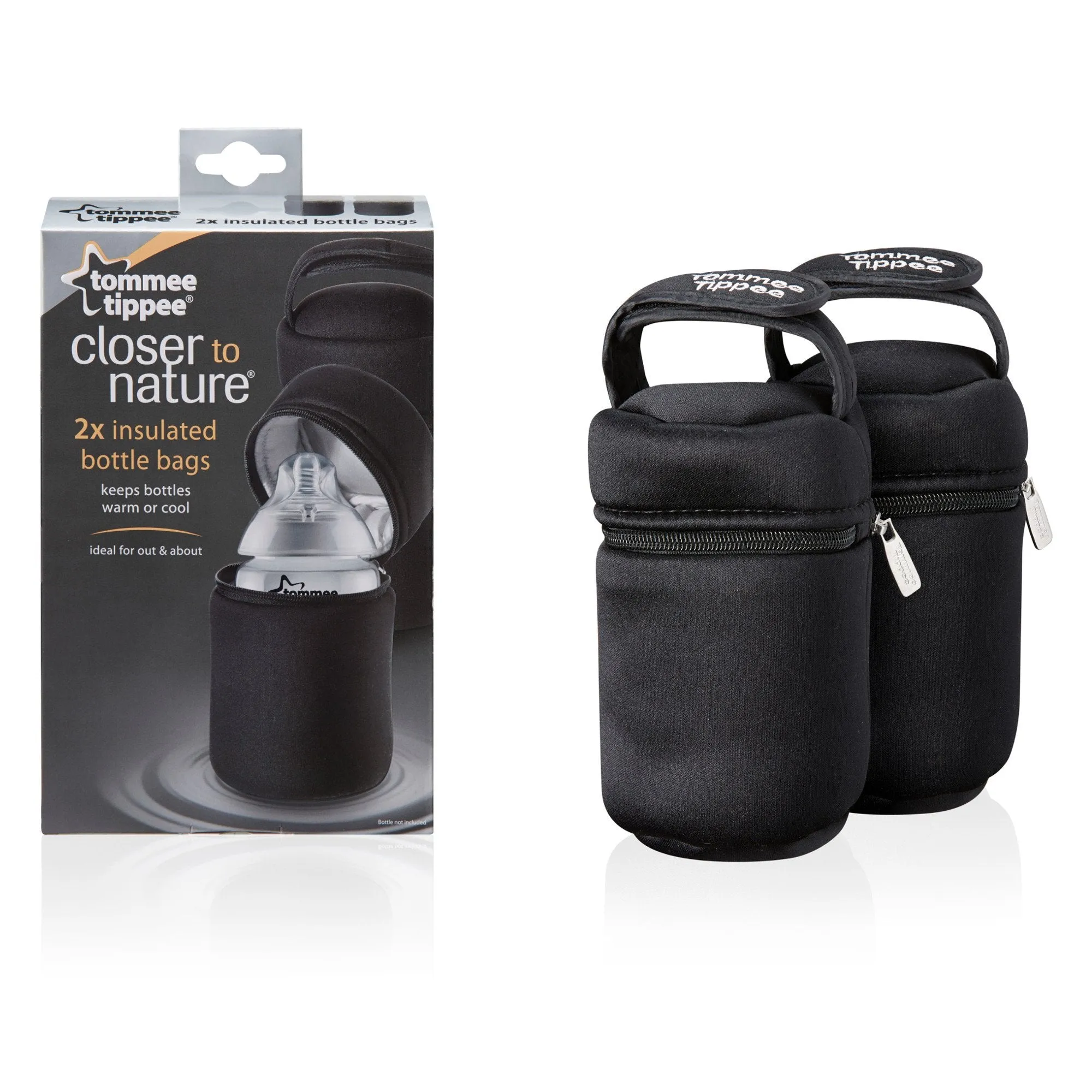 Tommee Tippee Closer to Nature Insulated Bottle Bag, Pack of 2