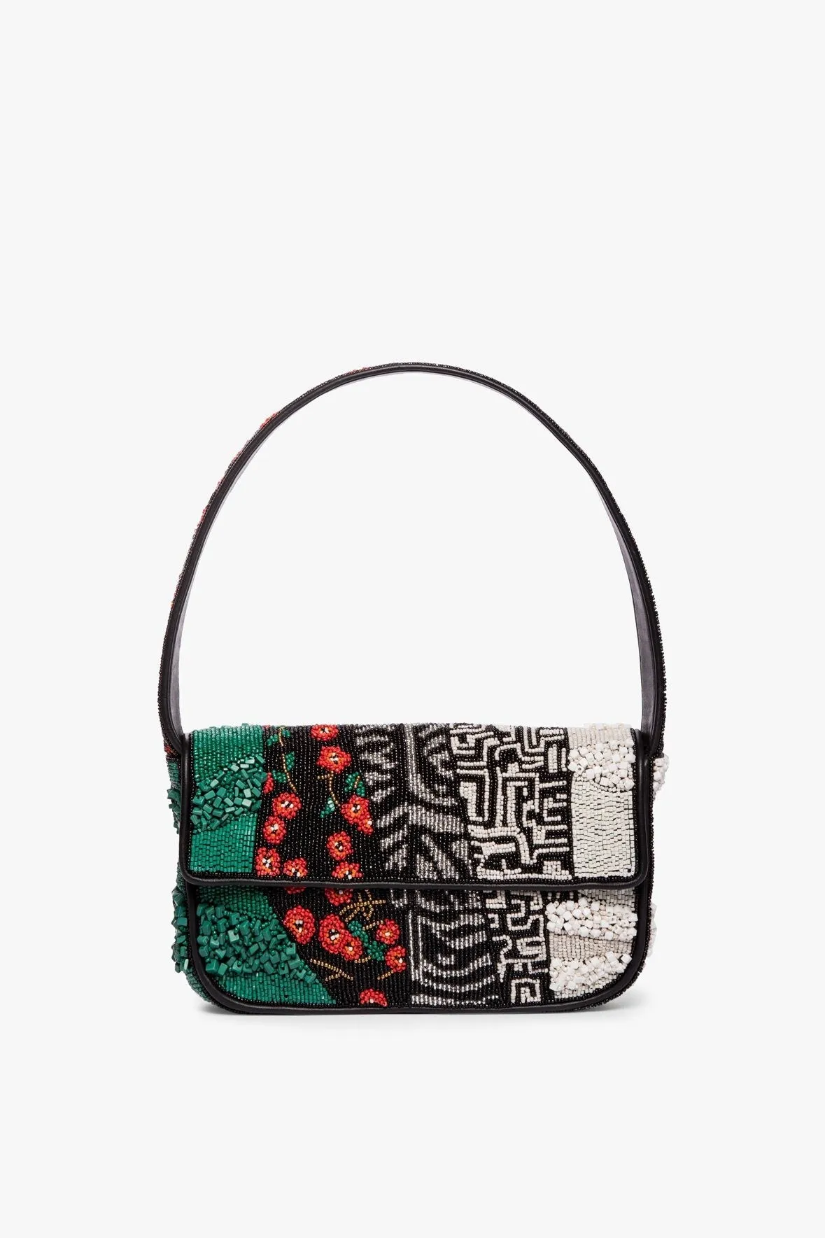 TOMMY BEADED BAG | BLACK PATCHWORK