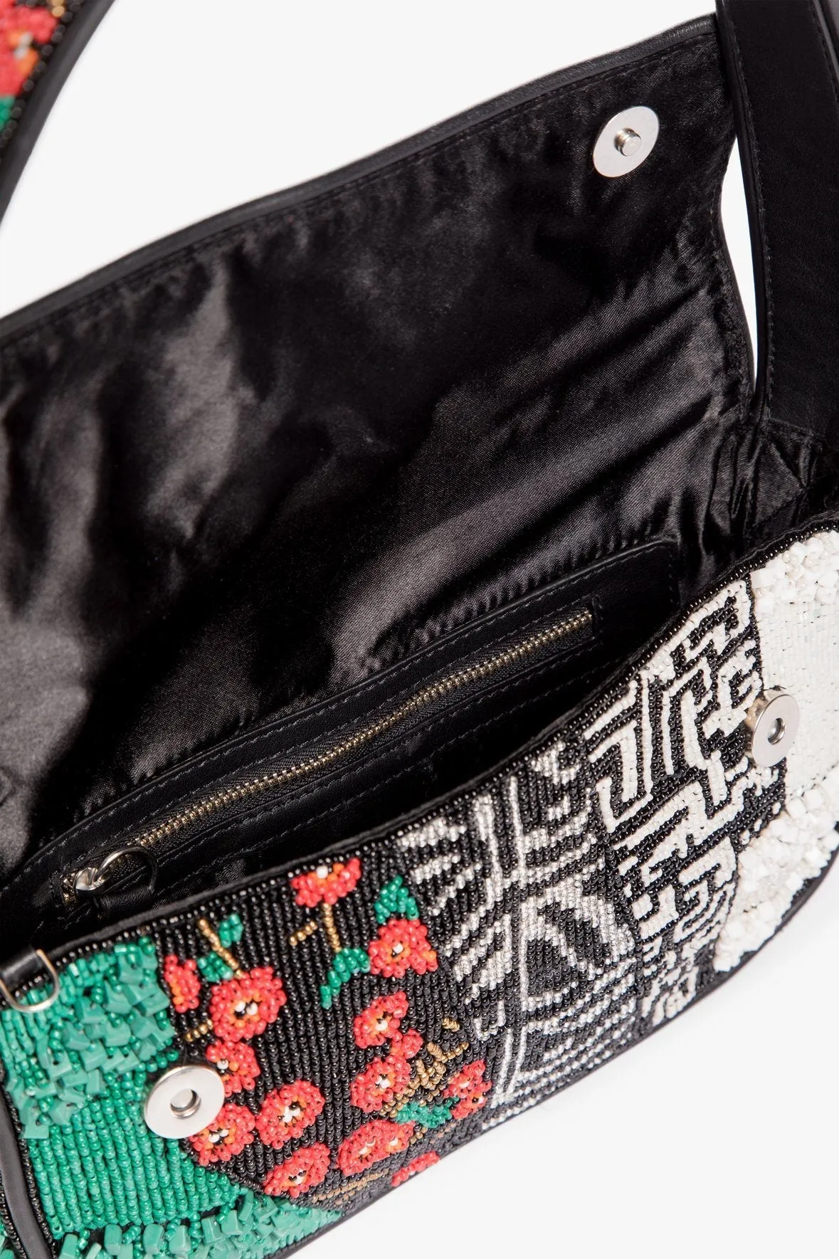 TOMMY BEADED BAG | BLACK PATCHWORK