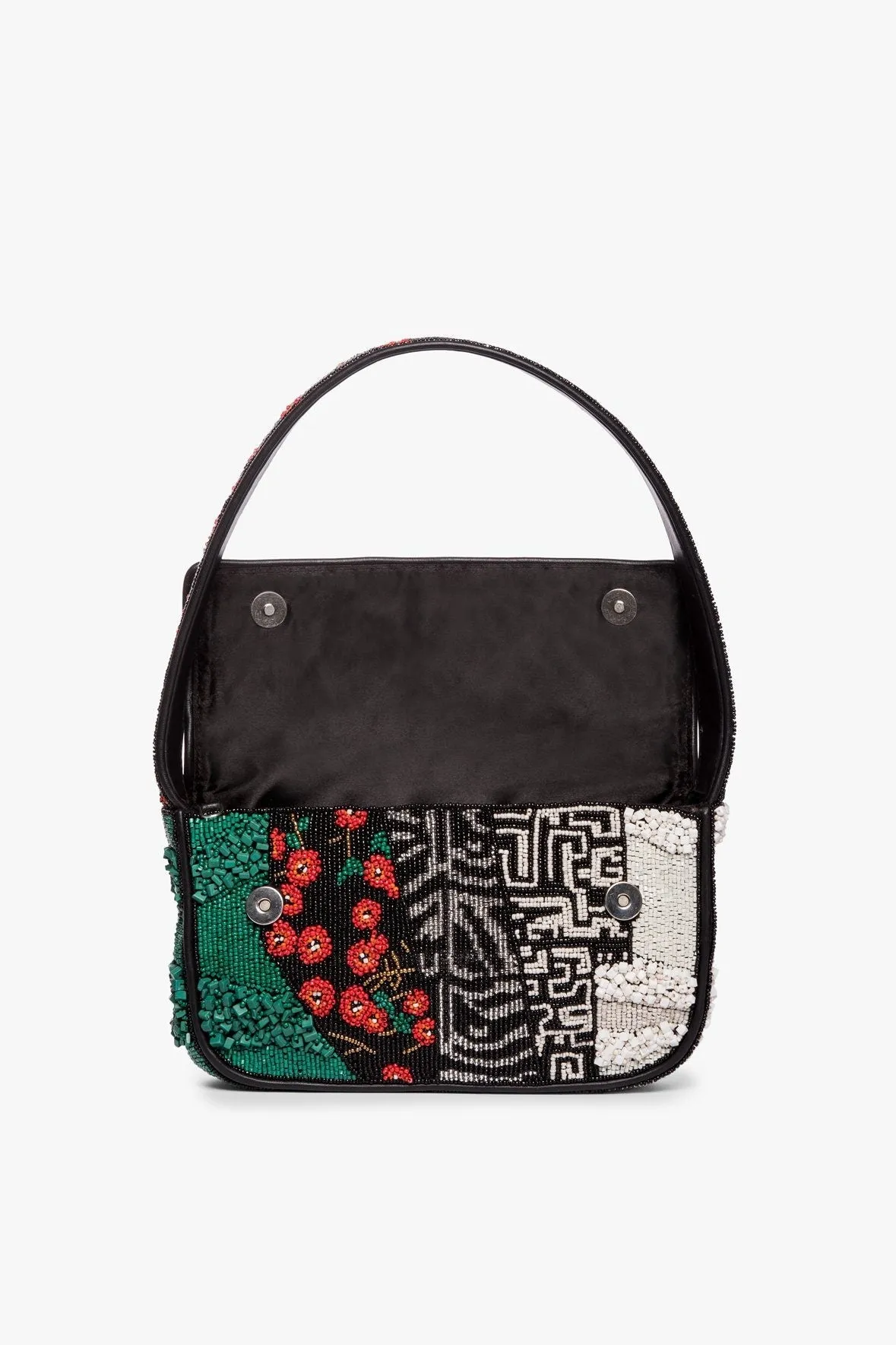 TOMMY BEADED BAG | BLACK PATCHWORK