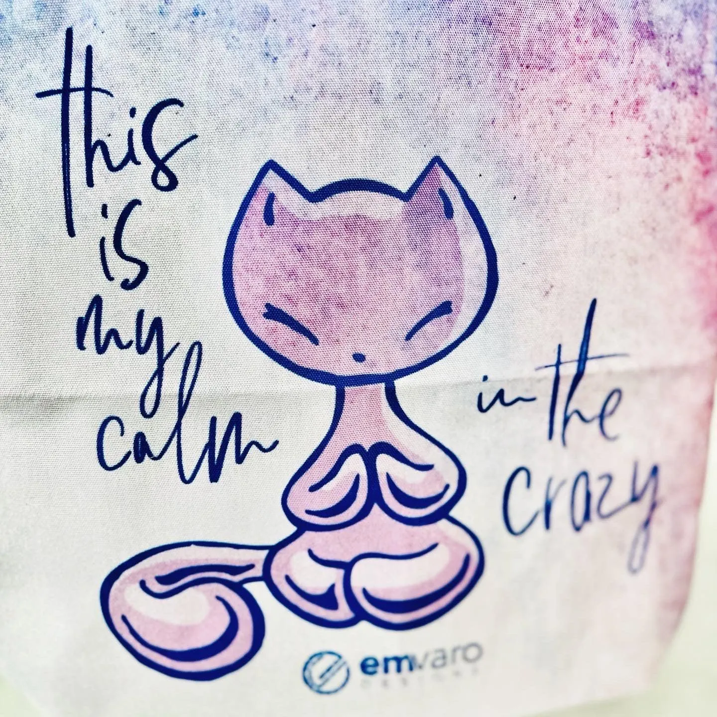 Tote Bag: Calm in the Crazy - Skoshie the Cat