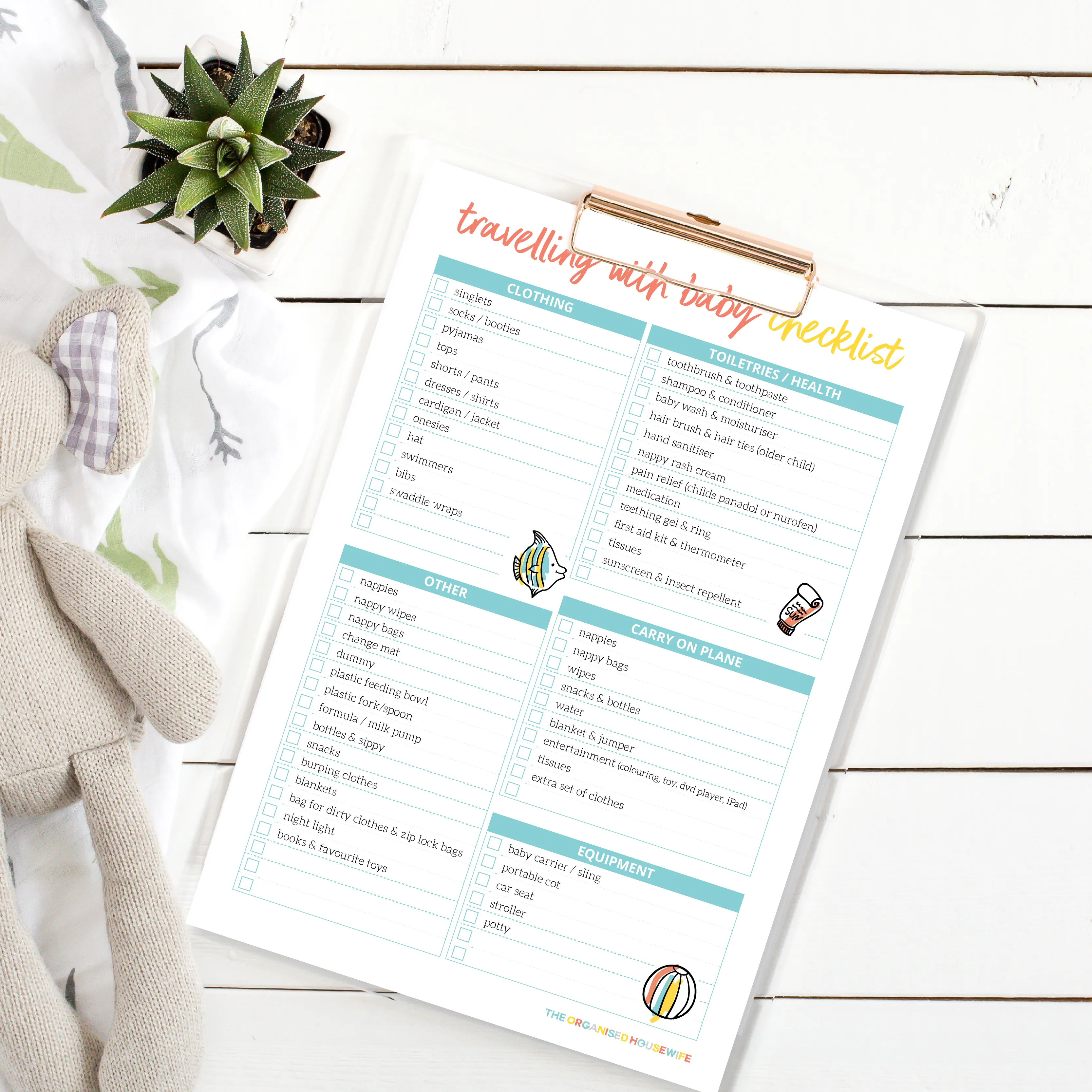 Travelling with baby Packing Checklist