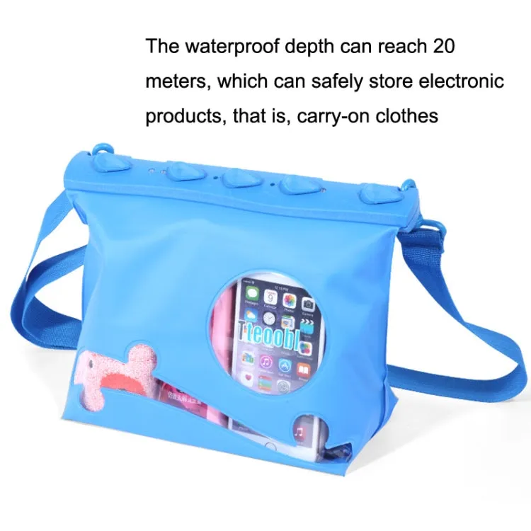 Tteoobl One-Shoulder Crossbody Drifting Diving Bag Waterproof Sundries Storage Bag, Size: Medium (Blue)