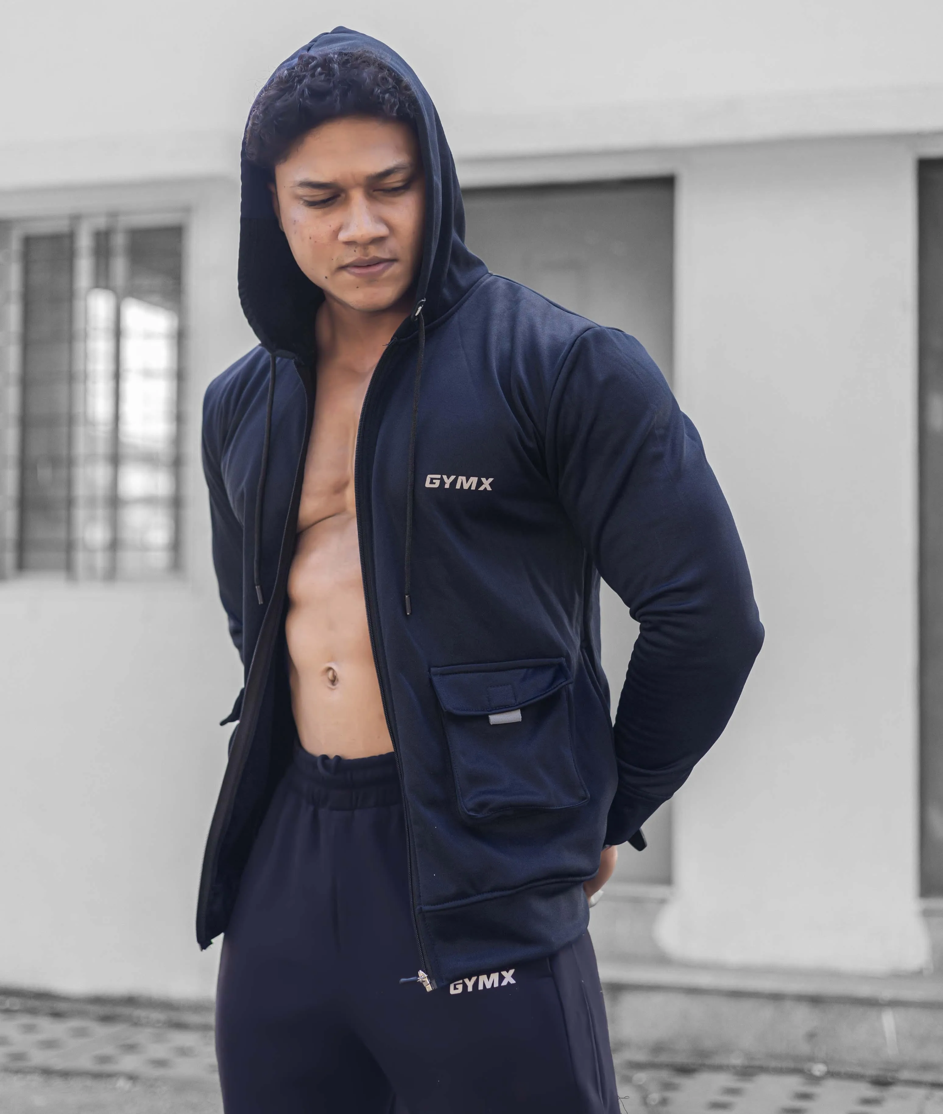 Ultimate Cargo Hoodie: Norway blue (4 Pockets)- Sale