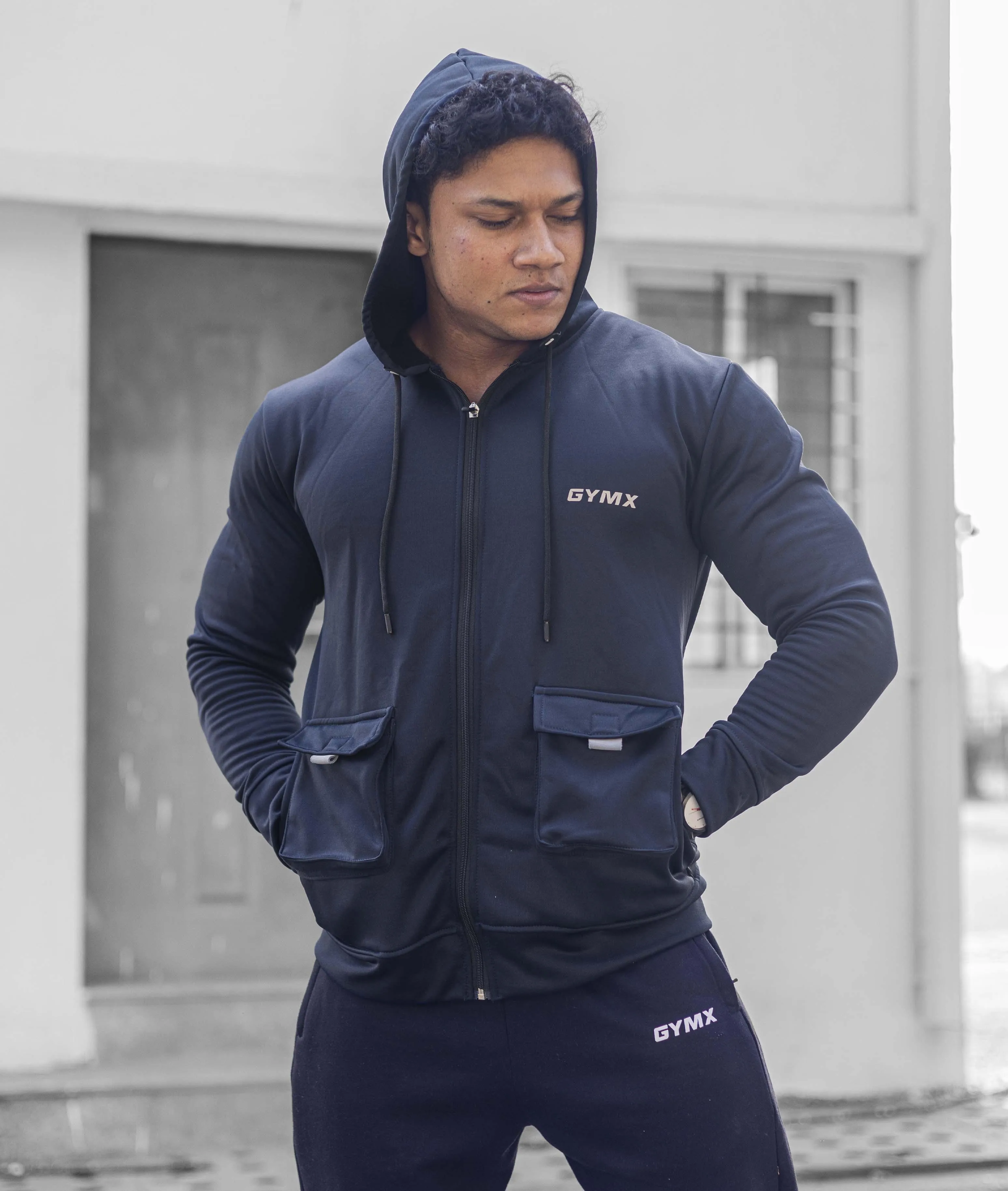 Ultimate Cargo Hoodie: Norway blue (4 Pockets)- Sale