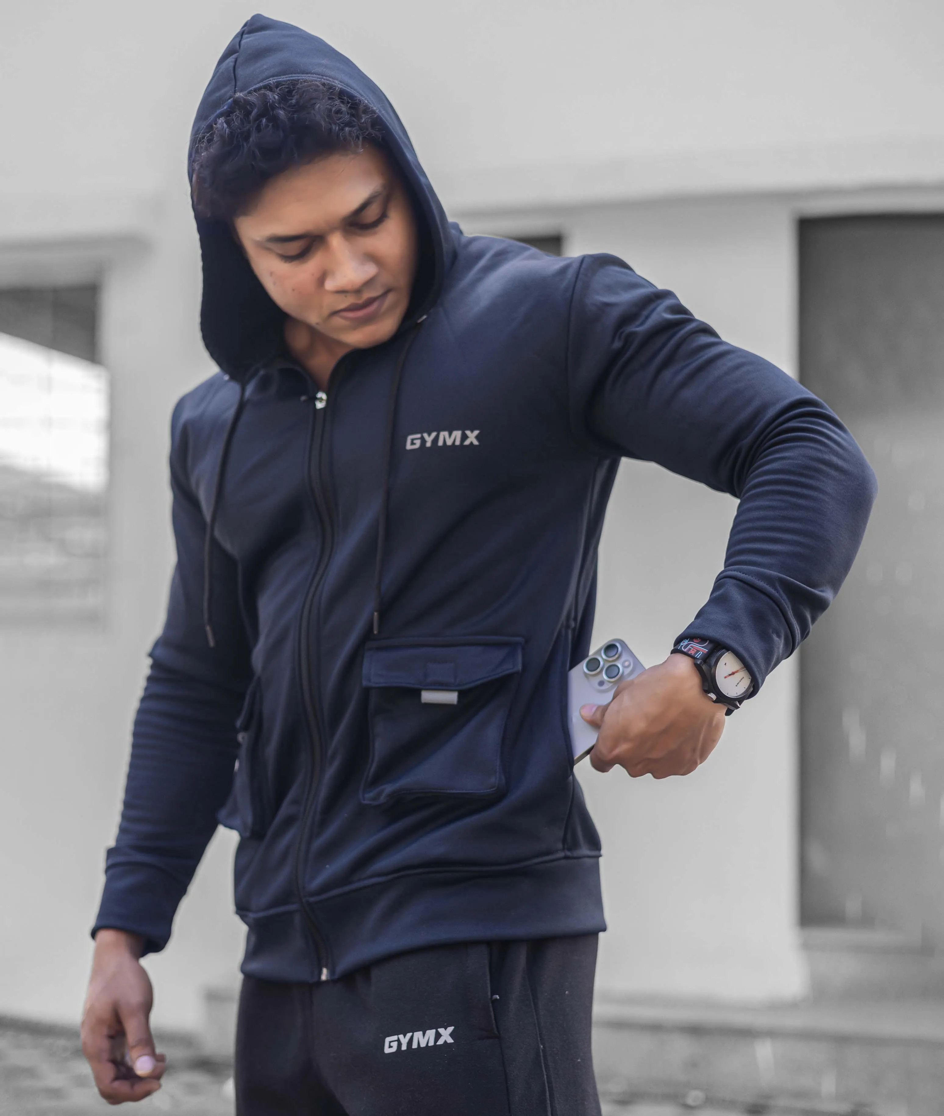 Ultimate Cargo Hoodie: Norway blue (4 Pockets)- Sale