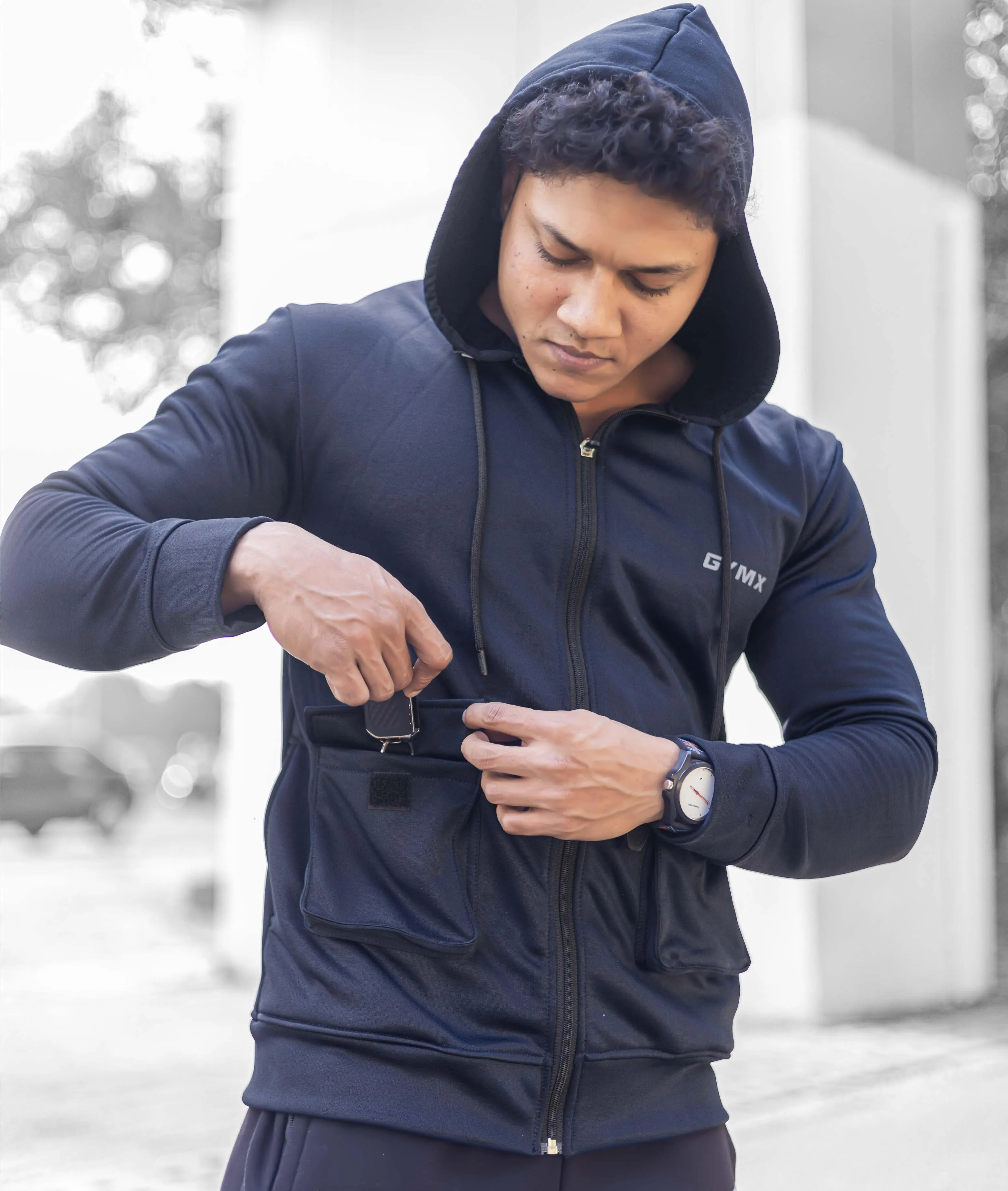 Ultimate Cargo Hoodie: Norway blue (4 Pockets)- Sale