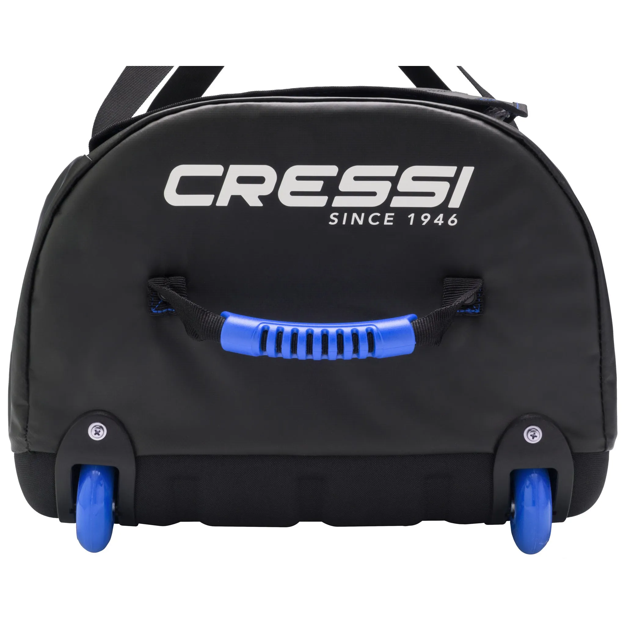 Used Cressi Tuna Dry Wheeled Bag - Black/Blue