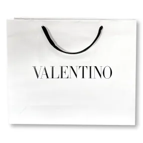 Valentino Garavani Shopping Gift Bag Designer Packaging White Medium