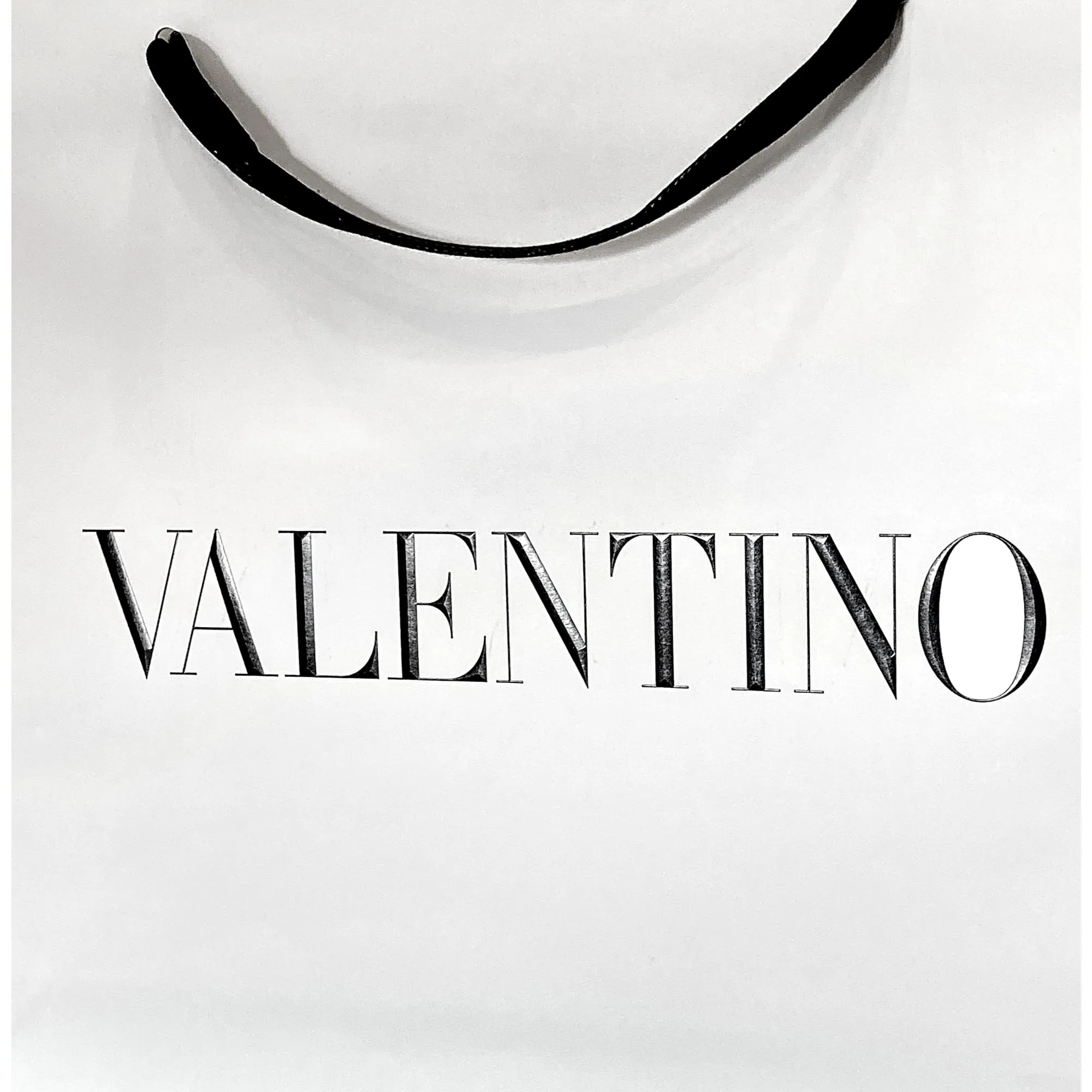 Valentino Garavani Shopping Gift Bag Designer Packaging White Medium