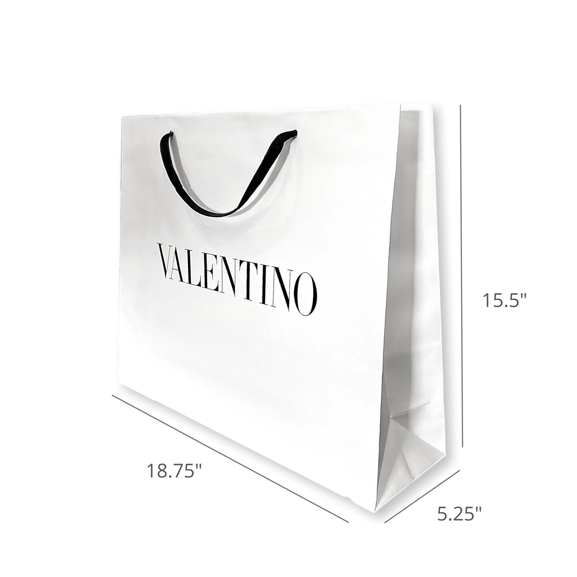 Valentino Garavani Shopping Gift Bag Designer Packaging White Medium