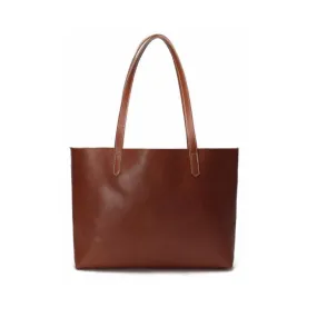 Vintage Genuine Leather Women Tote Bag Handmade Shopping Bag