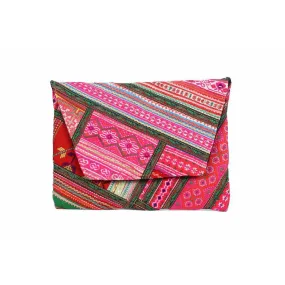 Vintage Upcycled Patchwork Clutch Bag | iPad Bag - Thailand