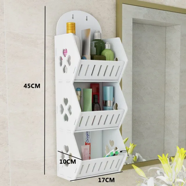 Wall Mounted No-Drill Shelf Storage Organizer