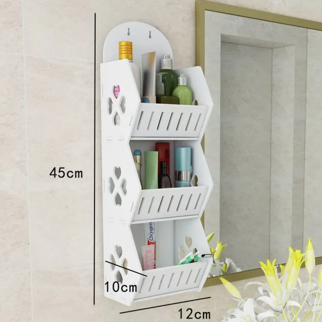 Wall Mounted No-Drill Shelf Storage Organizer