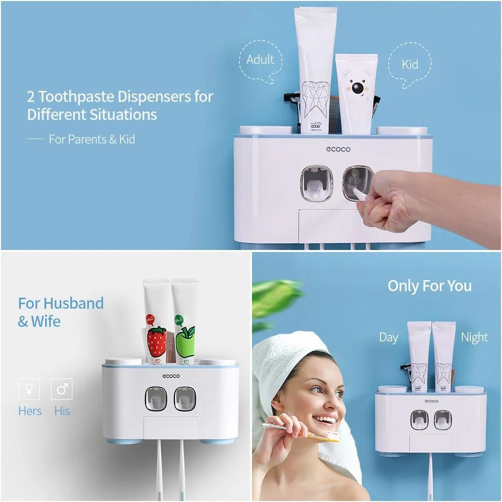 Wall-Mounted Smart Toothpaste Storage Dispenser