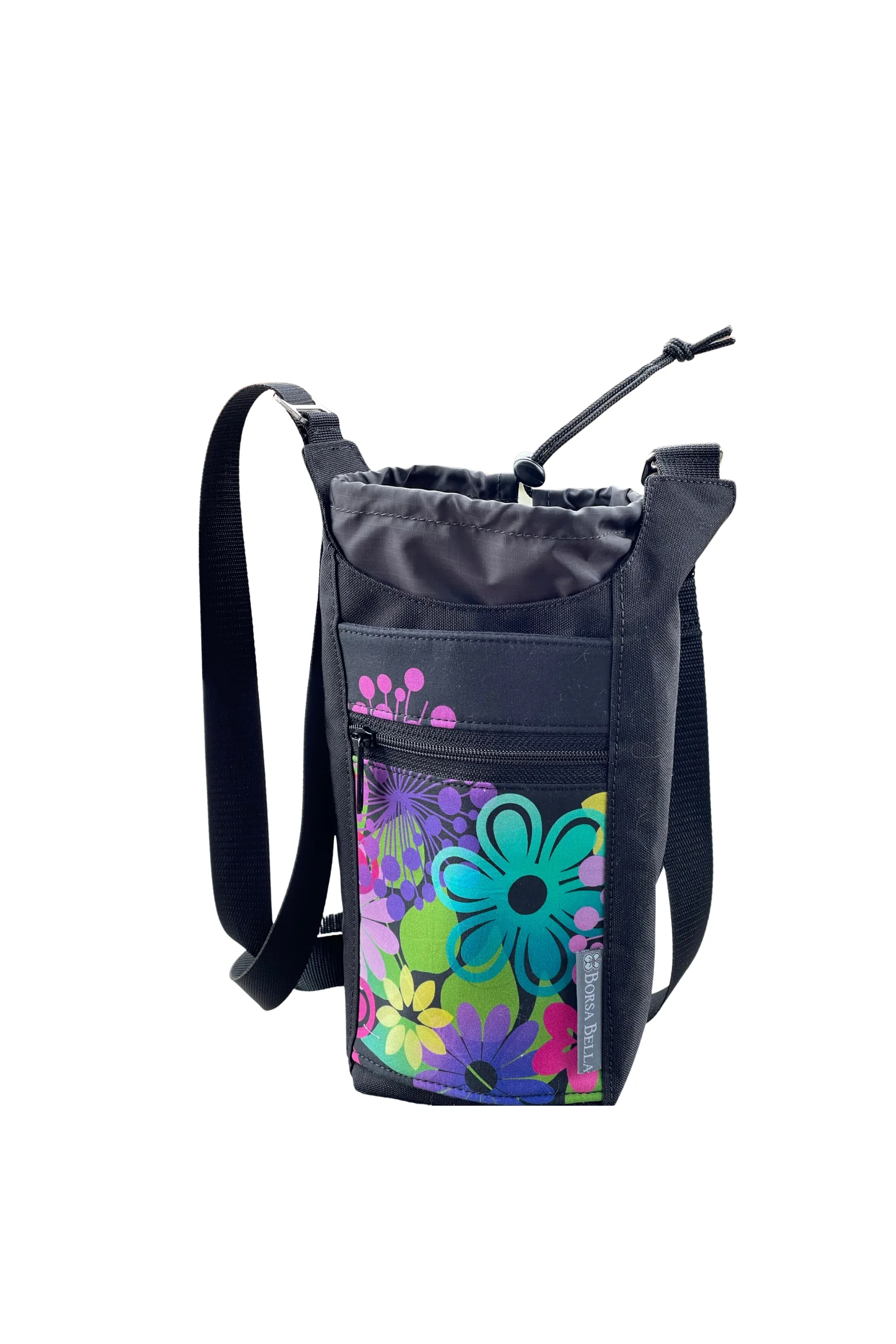 Water Bottle Crossbody Bag - Day Drinker - Groovy Garden Pocket