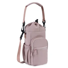 Water Bottle Holder With Strap Cross Body Sling Bag For Within 40oz Cup(Pink)