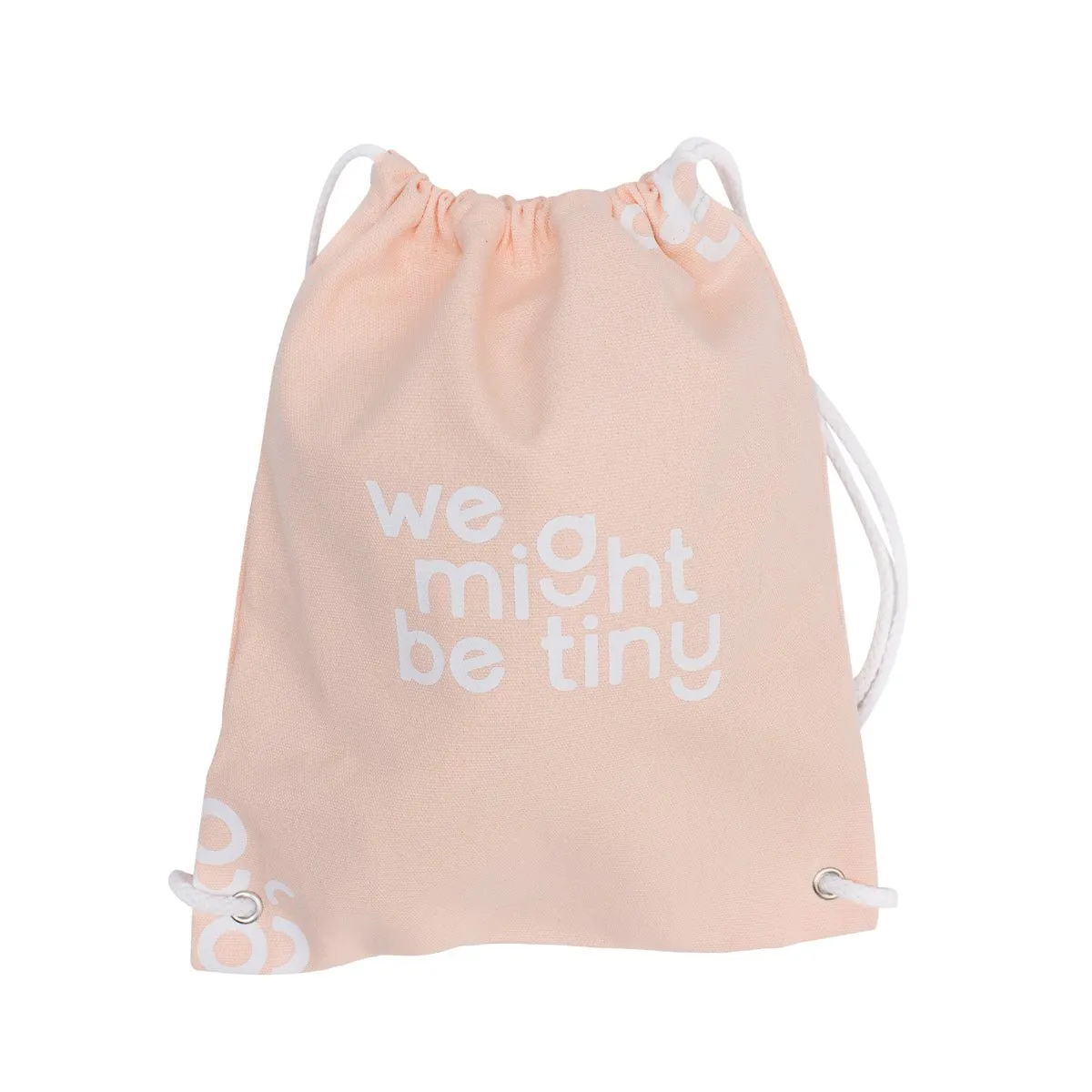 We Might Be Tiny Drawstring Bag - Tiny Peach 🍑 (limited edition)