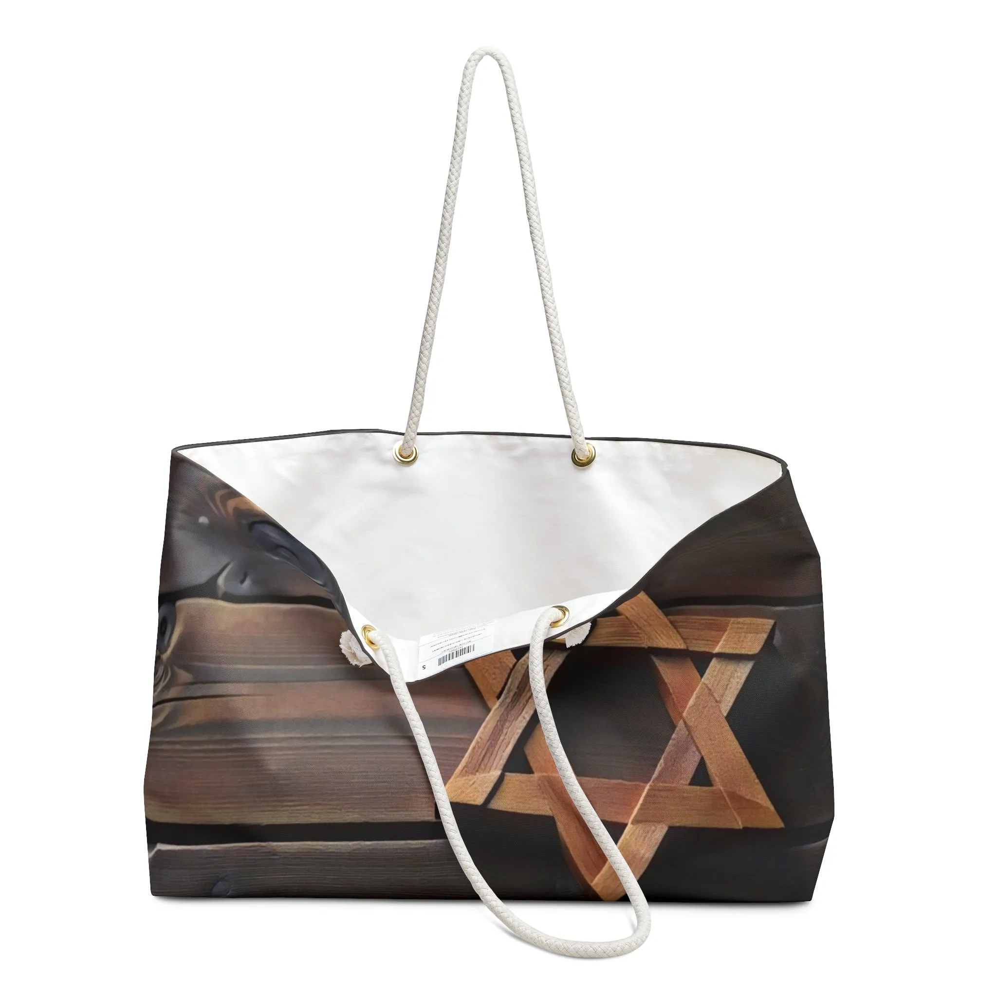 Weekender Bag - Jewish Star of David Wooden Design