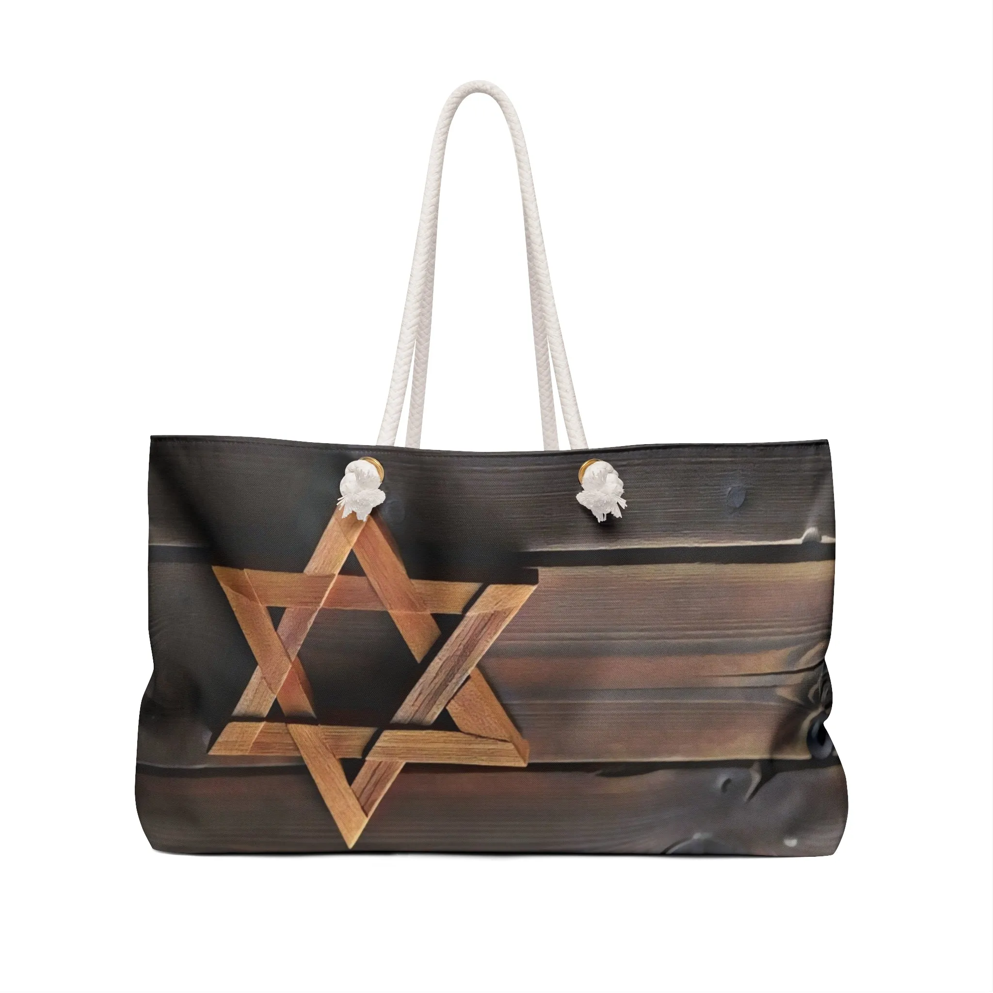 Weekender Bag - Jewish Star of David Wooden Design