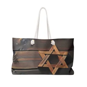 Weekender Bag - Jewish Star of David Wooden Design