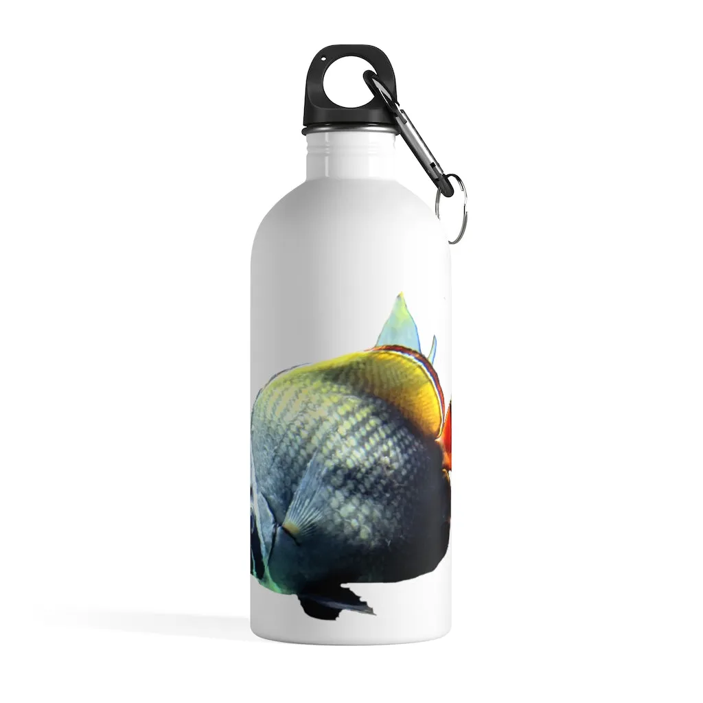 White Black Fish Stainless Steel Water Bottle