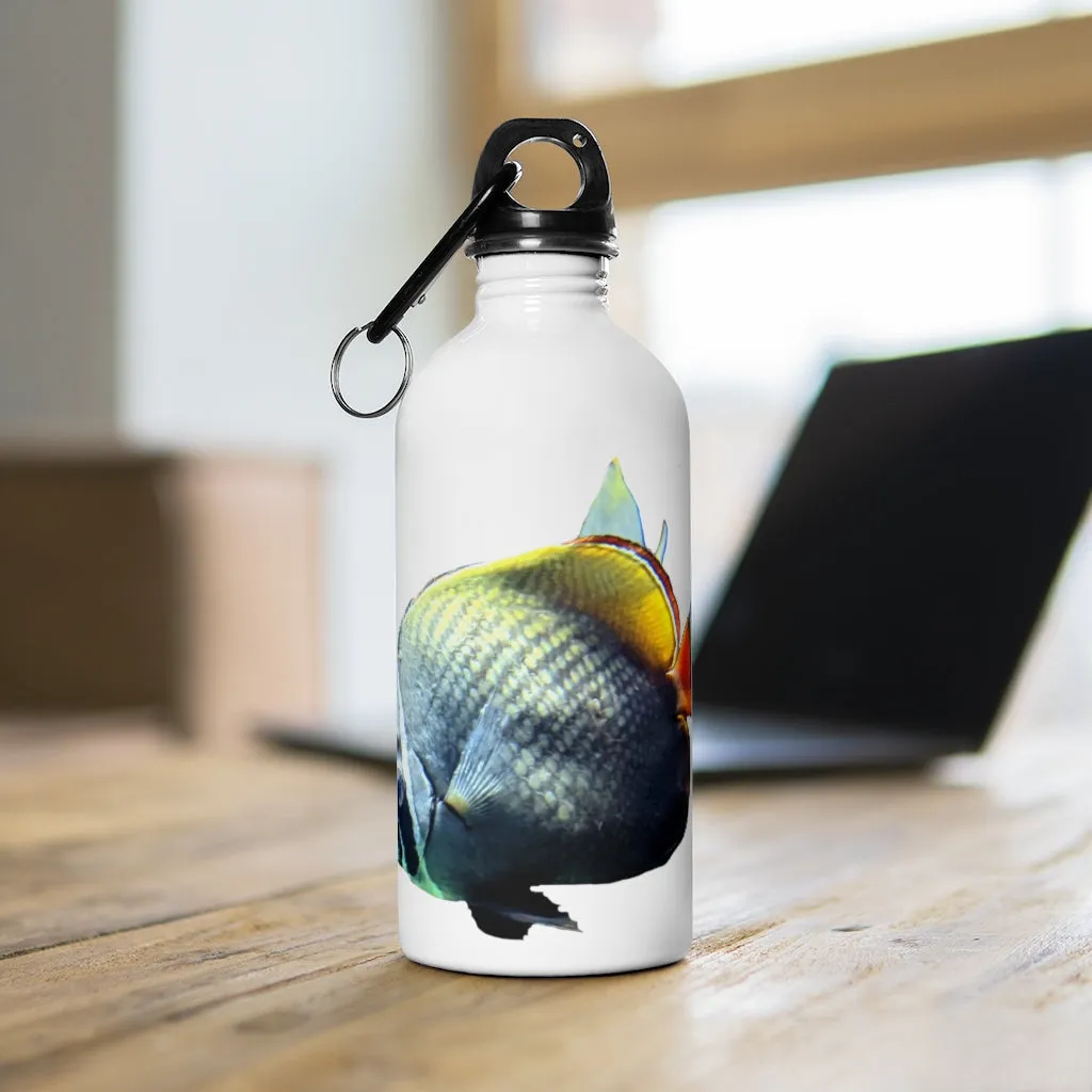 White Black Fish Stainless Steel Water Bottle