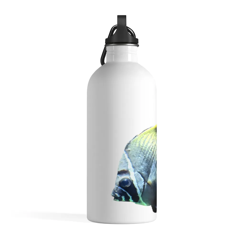 White Black Fish Stainless Steel Water Bottle