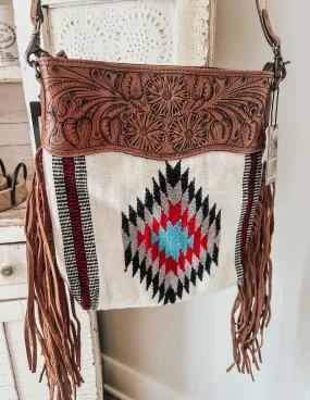 White Saddle Blanket Bag