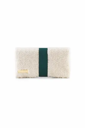 White Shearling Clutch