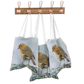 Winter Robin Wipeable Bag for Life