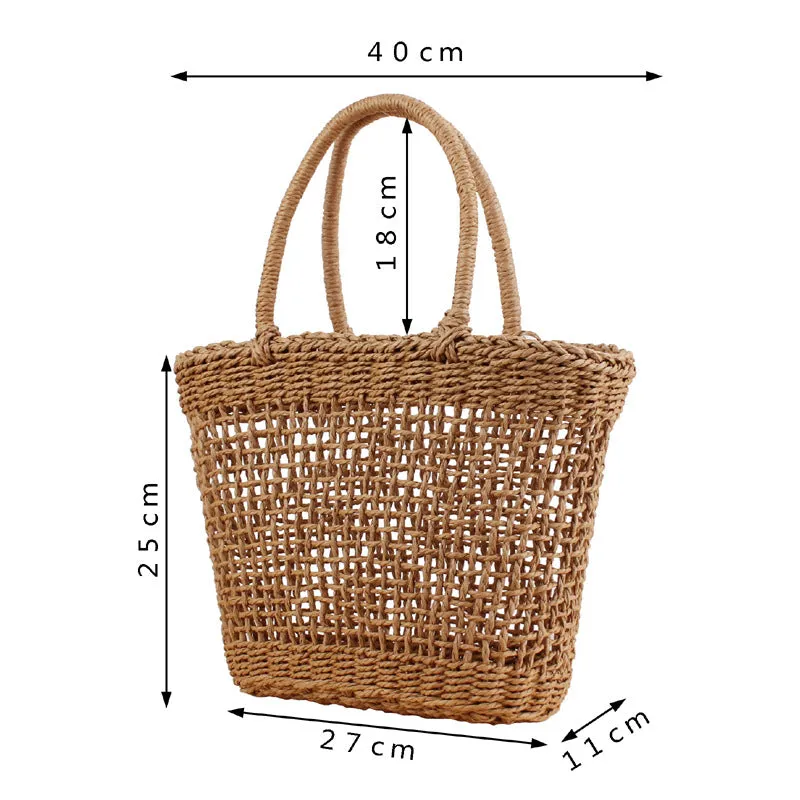 Woven Handbag | Hollow Straw Bag