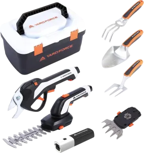 Yard Force Vita 4v Multi-Tool Gardening Kit with Portable Toolbox & Li-Ion USB Battery New