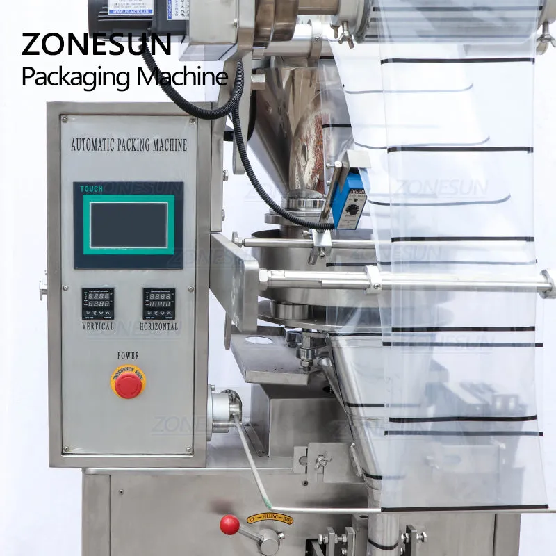 ZONESUN ZS-K100 Automatic VFFS Granule Filling Sealing Machine For Oatmeal Nut Packing Machine